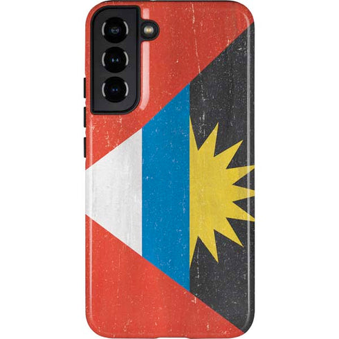 Antigua and Barbuda Flag Distressed Galaxy S22 Plus Pro Case